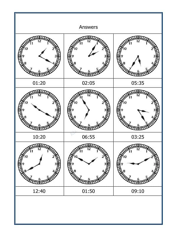A2ZWorksheets:Maths-Measurement-Tell The Time - 15