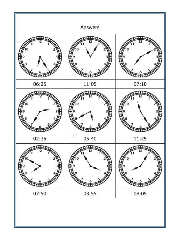 A2ZWorksheets:Maths-Measurement-Tell The Time - 16