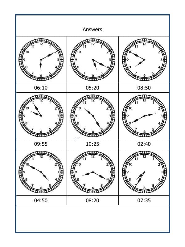 A2ZWorksheets:Maths-Measurement-Tell The Time - 18