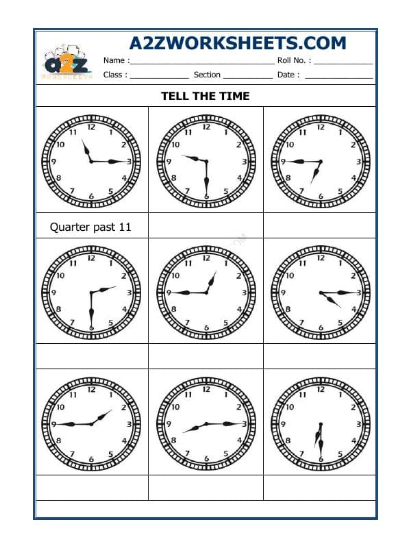 A2ZWorksheets:Maths-Measurement-Tell The Time - 19