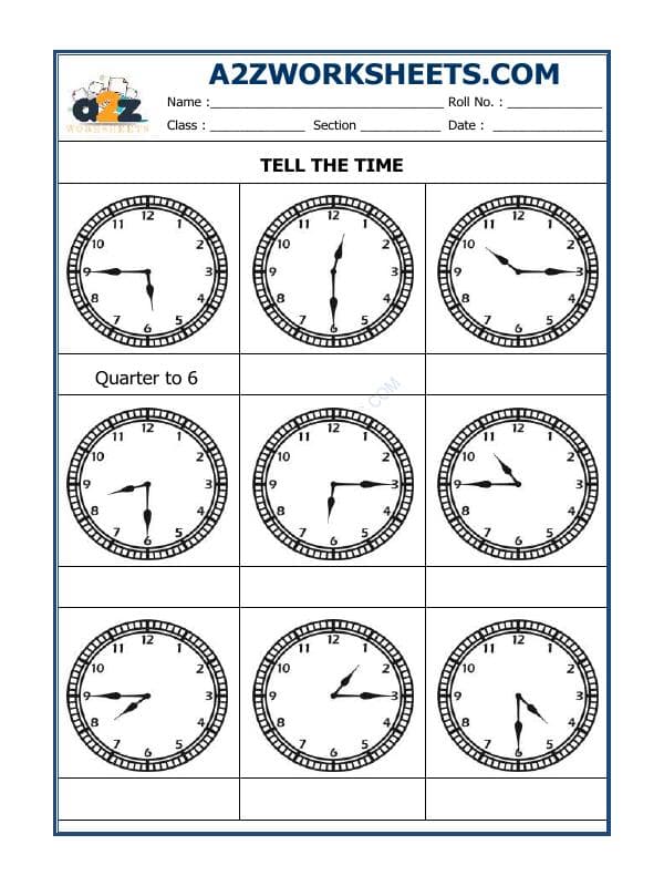 A2ZWorksheets:Maths-Measurement-Tell The Time - 20