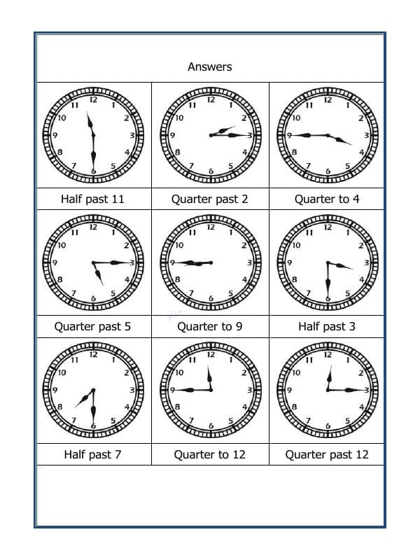 A2ZWorksheets:Maths-Measurement-Tell The Time - 21