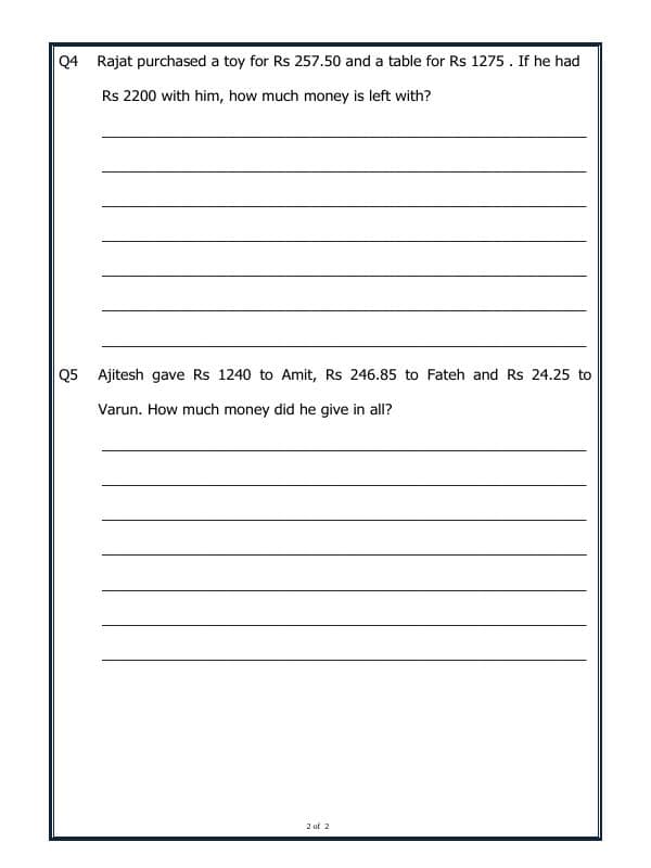 A2ZWorksheets:Maths-Money-Money