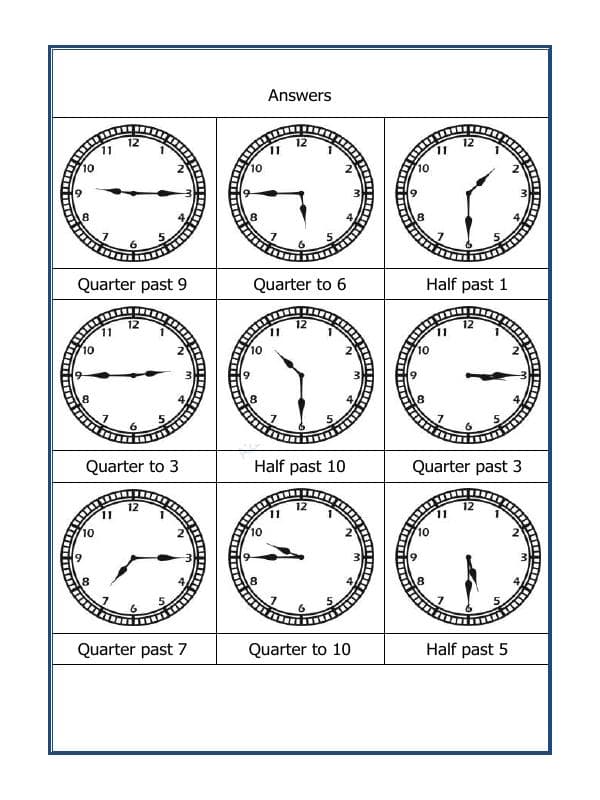 A2ZWorksheets:Maths-Measurement-Tell The Time - 22