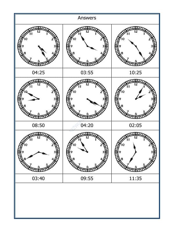 A2ZWorksheets:Maths-Measurement-Draw The Time - 03