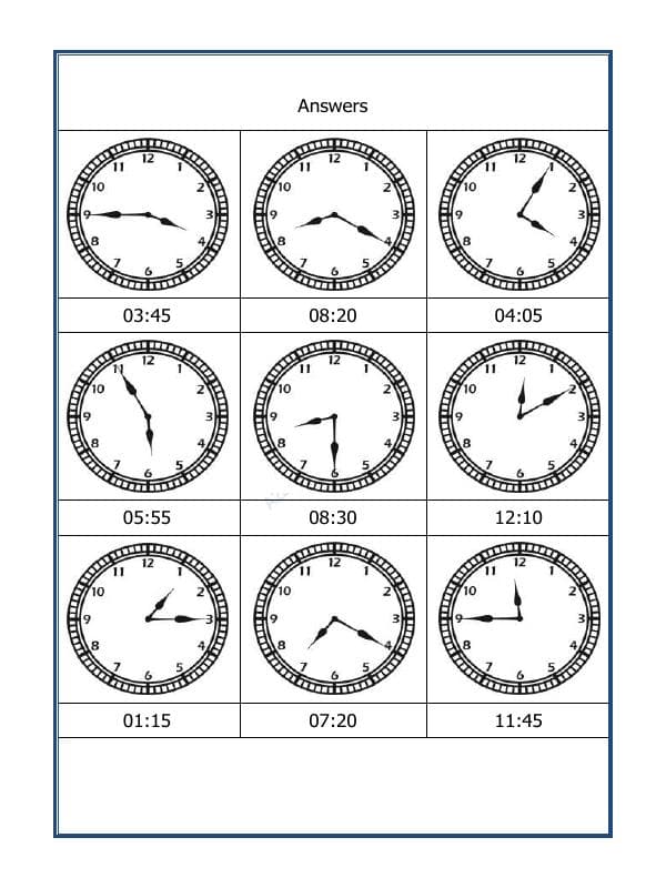 A2ZWorksheets:Maths-Measurement-Draw The Time - 06