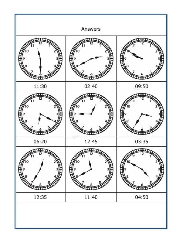 A2ZWorksheets:Maths-Measurement-Draw The Time - 13