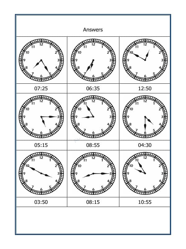 A2ZWorksheets:Maths-Measurement-Draw The Time - 14