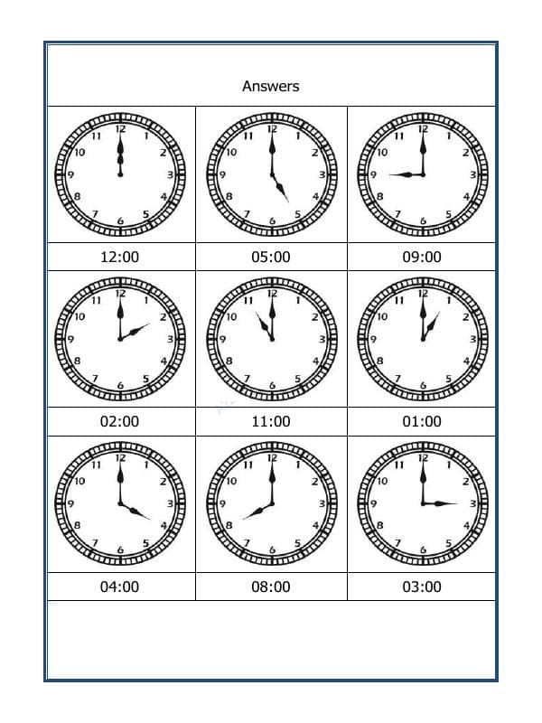 A2ZWorksheets:Maths-Measurement-Draw The Time - 19