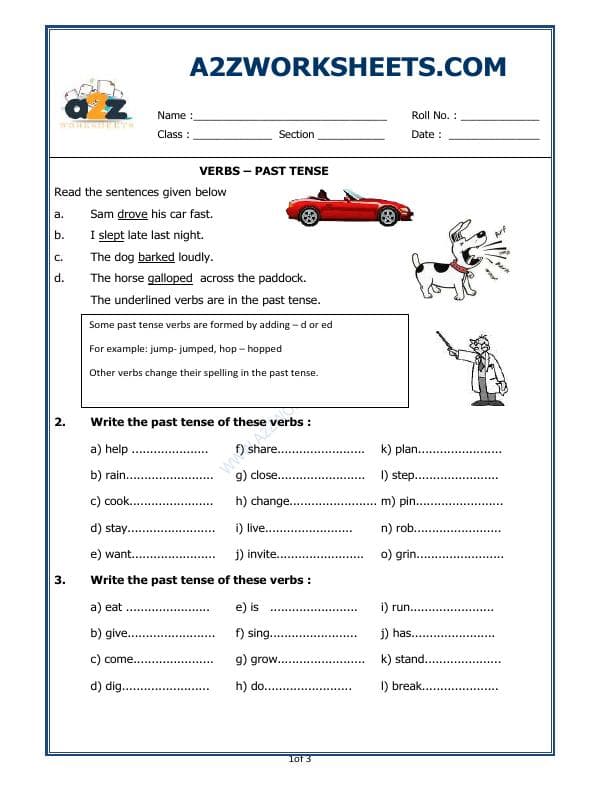 Verb Past Tense