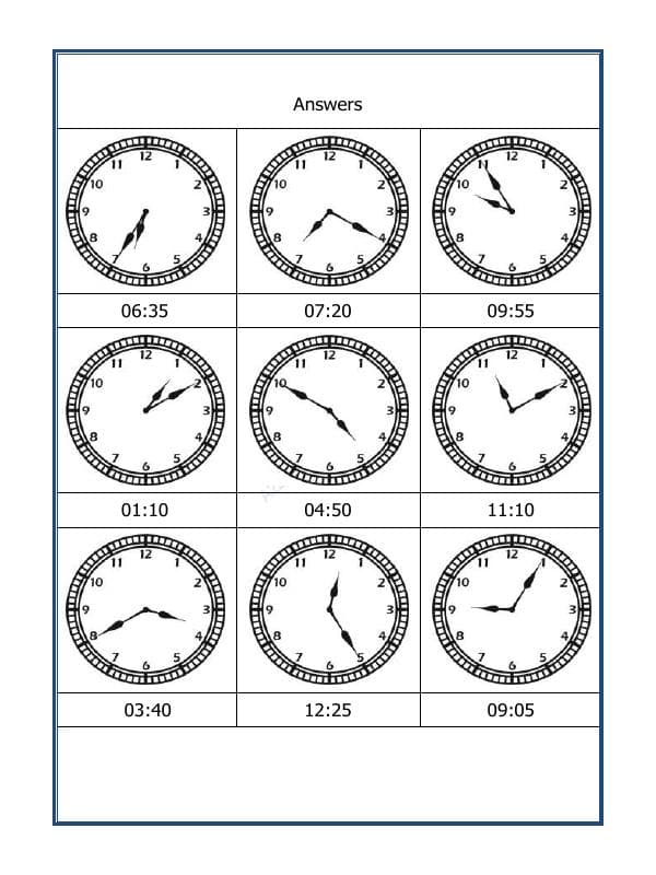 A2ZWorksheets:Maths-Measurement-Draw The Time - 20