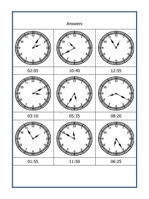 A2ZWorksheets:Maths-Measurement-Draw The Time - 21