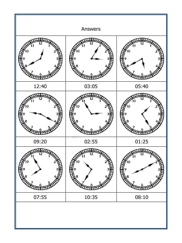 A2ZWorksheets:Maths-Measurement-Draw The Time - 22