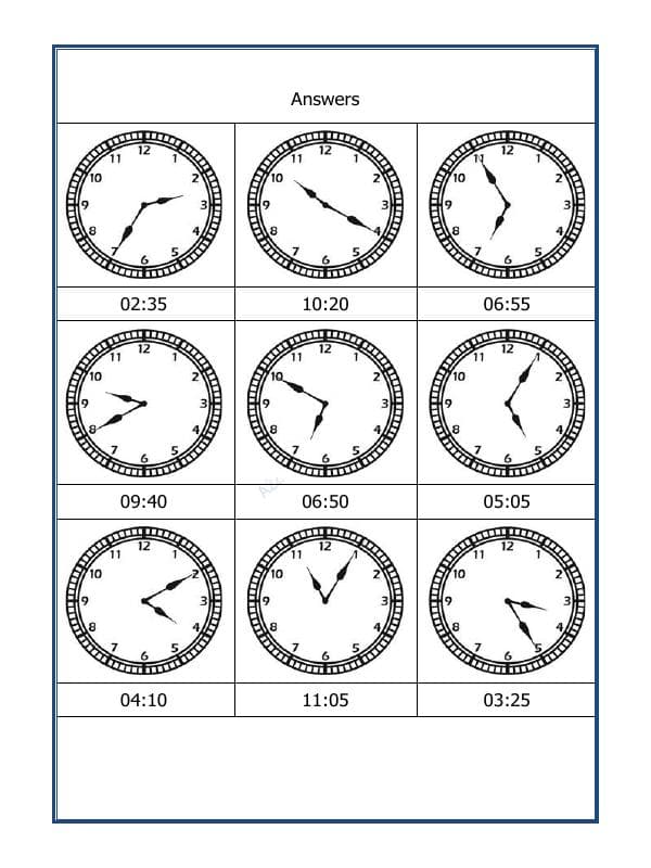 A2ZWorksheets:Maths-Measurement-Draw The Time - 23