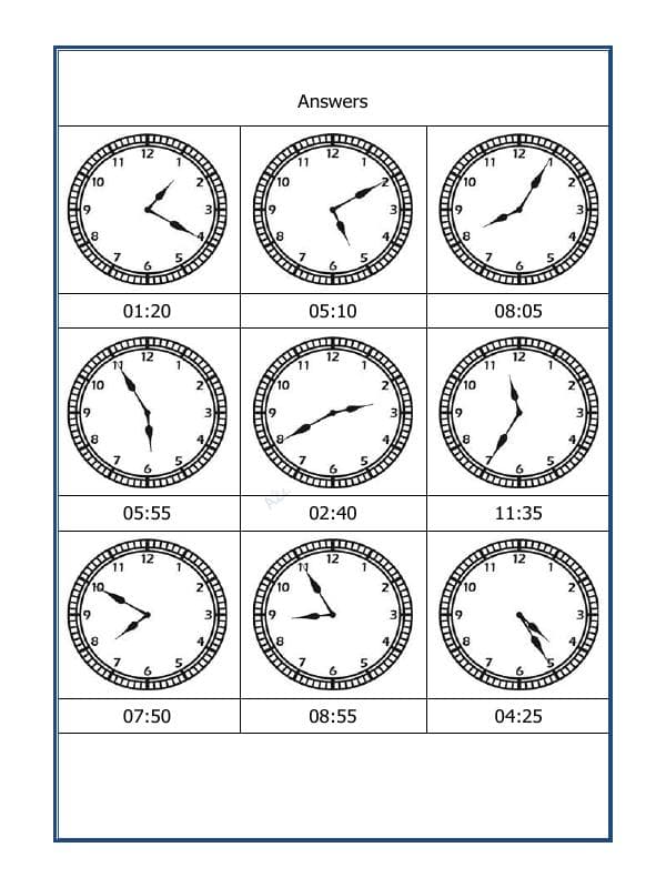 A2ZWorksheets:Maths-Measurement-Draw The Time - 24
