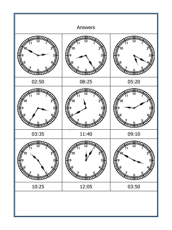 A2ZWorksheets:Maths-Measurement-Draw The Time - 28