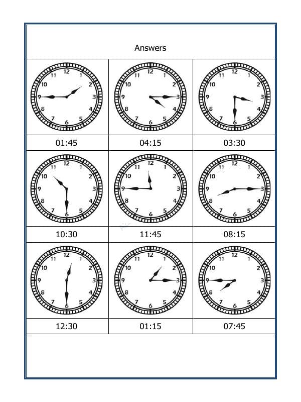 A2ZWorksheets:Maths-Measurement-Draw The Time - 30