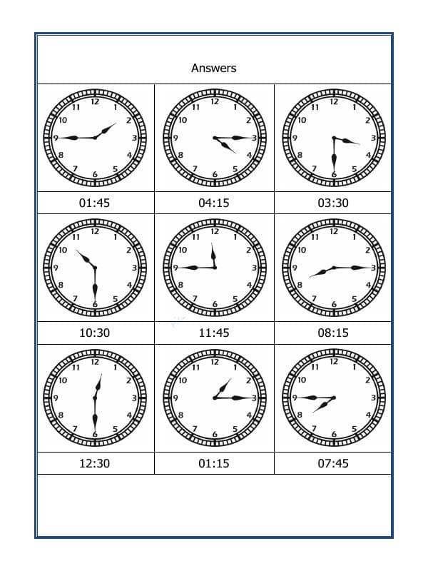 A2ZWorksheets:Maths-Measurement-Draw The Time - 31
