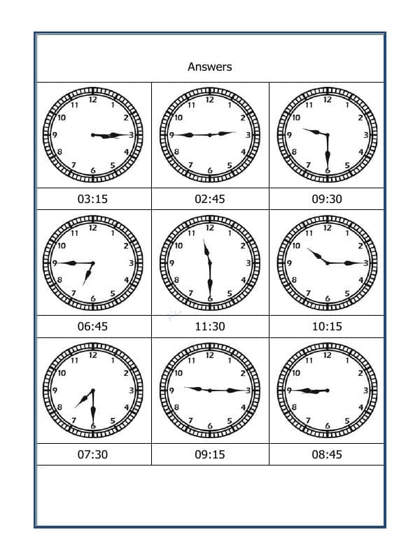 A2ZWorksheets:Maths-Measurement-Draw The Time - 33