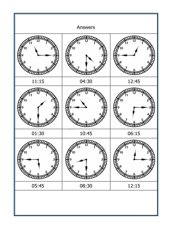 A2ZWorksheets:Maths-Measurement-Draw The Time - 34