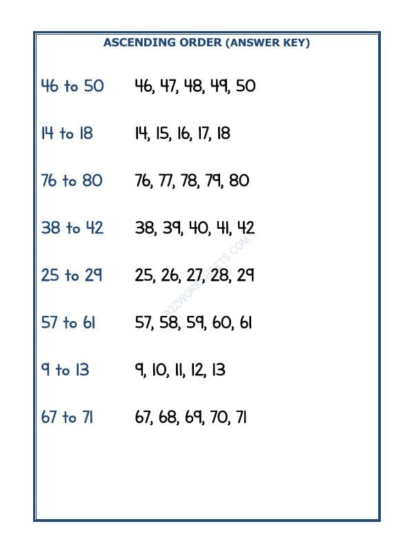A2ZWorksheets:Maths-Numbers-Ascending Order-08