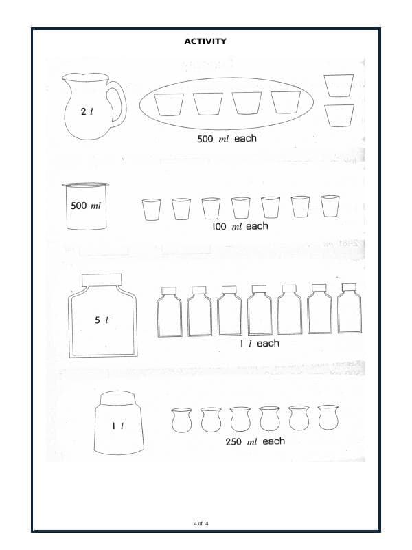 A2ZWorksheets:Maths-Measurement-Measurement Of Capacity