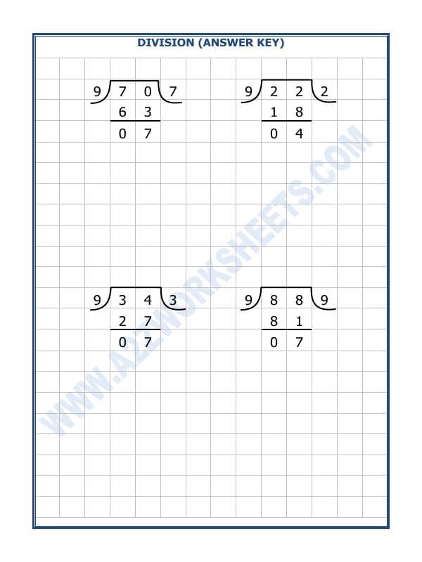 A2ZWorksheets:Maths-Division-Division By 9 - 8
