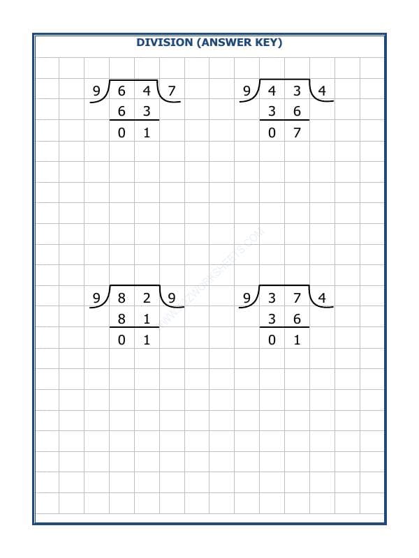 A2ZWorksheets:Maths-Division-Division By 9 - 10