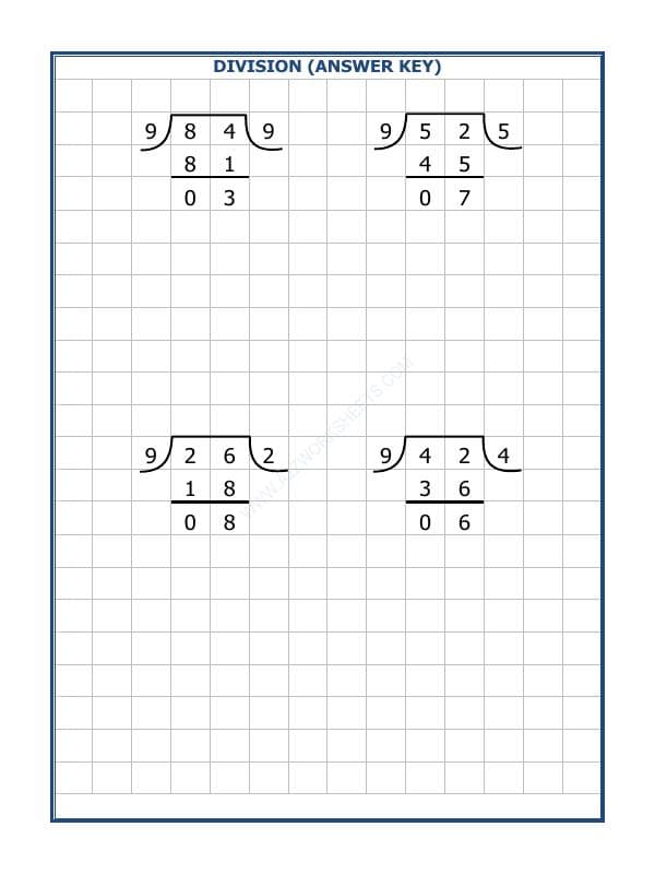 A2ZWorksheets:Maths-Division-Division By 9 - 11