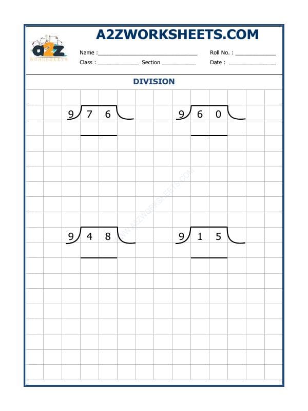 A2ZWorksheets:Maths-Division-Division By 9 - 16