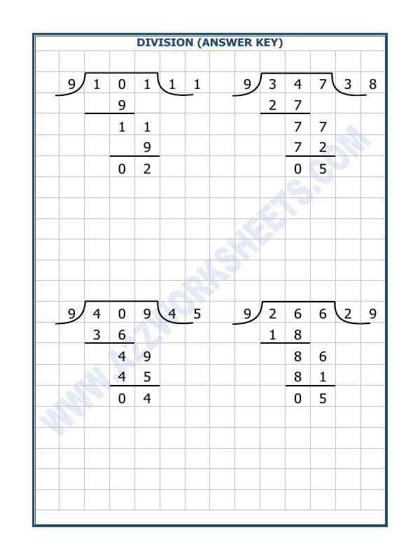 A2ZWorksheets:Maths-Division-Division By 9 - 20