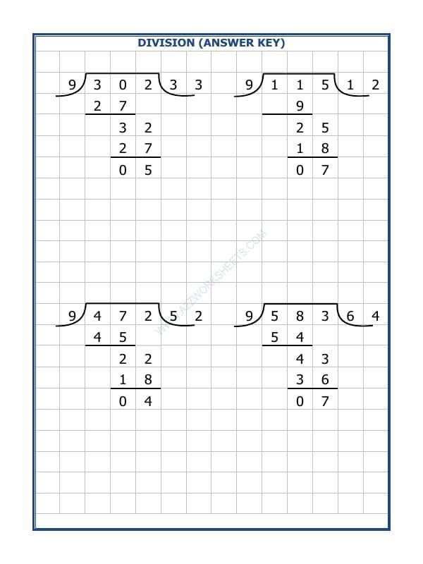 A2ZWorksheets:Maths-Division-Division By 9 - 29