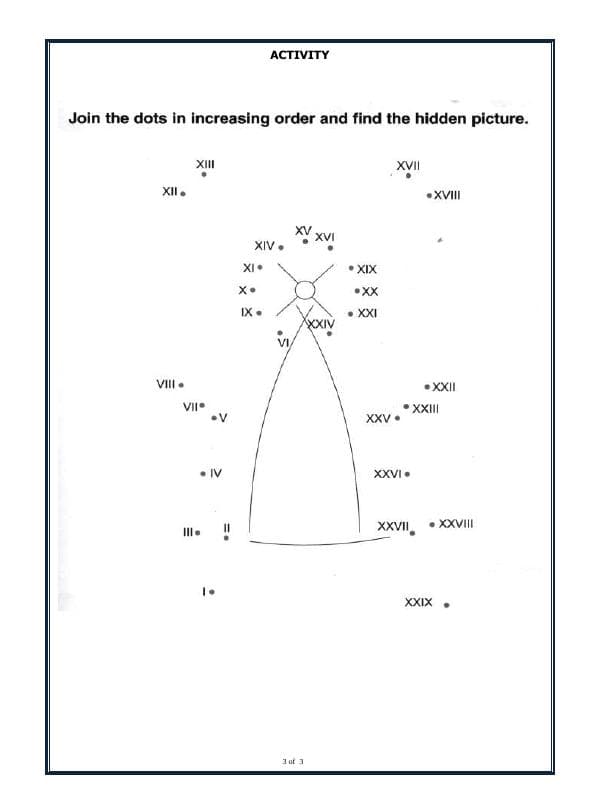 A2ZWorksheets:Maths-Numbers-Roman Numerals