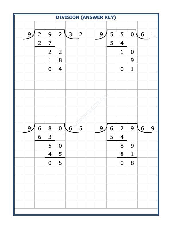 A2ZWorksheets:Maths-Division-Division By 9 - 54