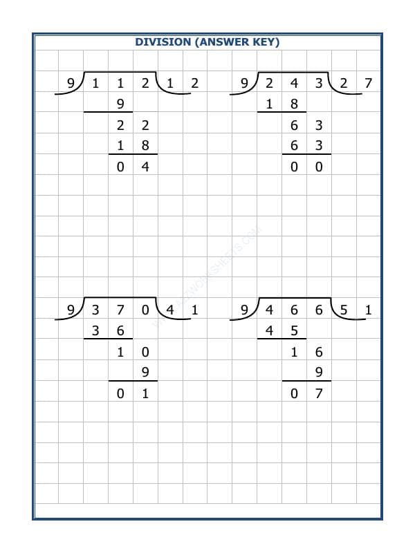A2ZWorksheets:Maths-Division-Division By 9 - 90