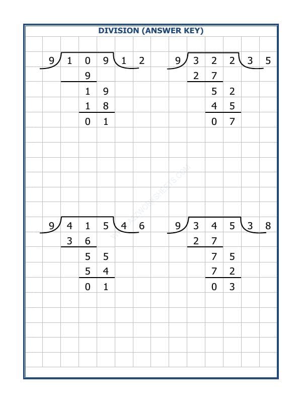 A2ZWorksheets:Maths-Division-Division By 9 - 91