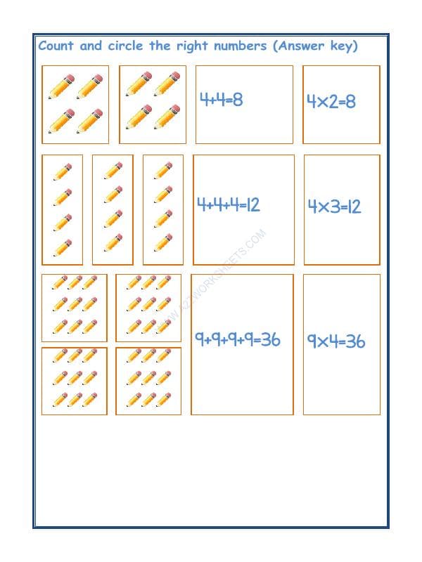 A2ZWorksheets:Maths-Multiplication-Add And Multiply (Repeated Addition) - 02