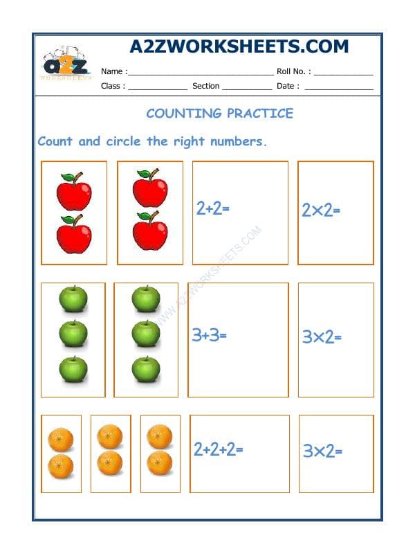 A2ZWorksheets:Maths-Multiplication-Add And Multiply (Repeated Addition) - 04