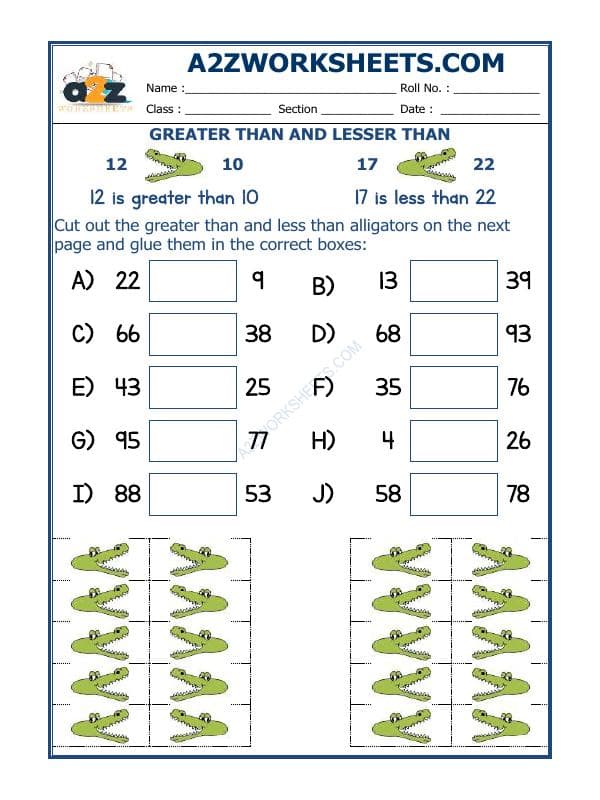 Put The Sign Greater, Lesser And Equal To-12