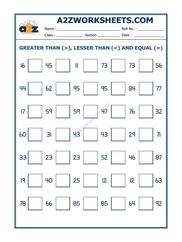 A2ZWorksheets:Maths-Numbers-Put The Sign Greater, Lesser And Equal To-17