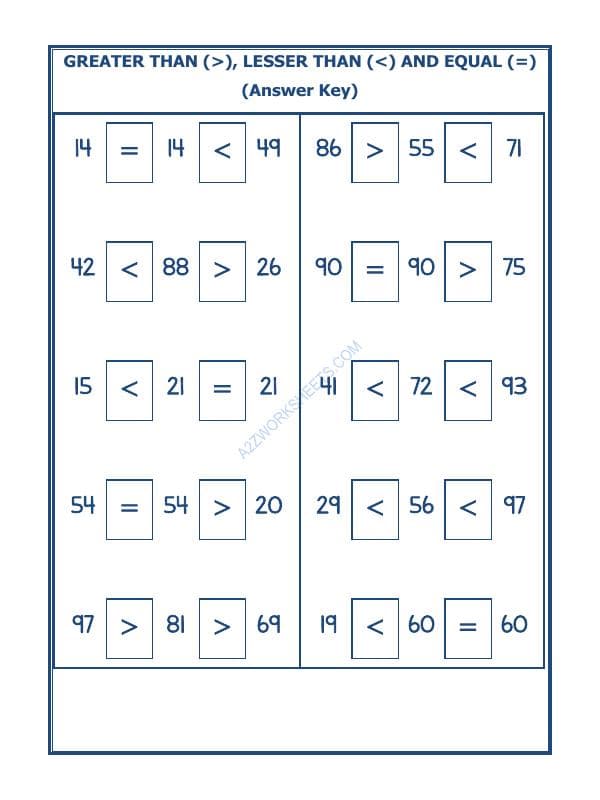 A2ZWorksheets:Maths-Numbers-Put The Sign Greater, Lesser And Equal To-25