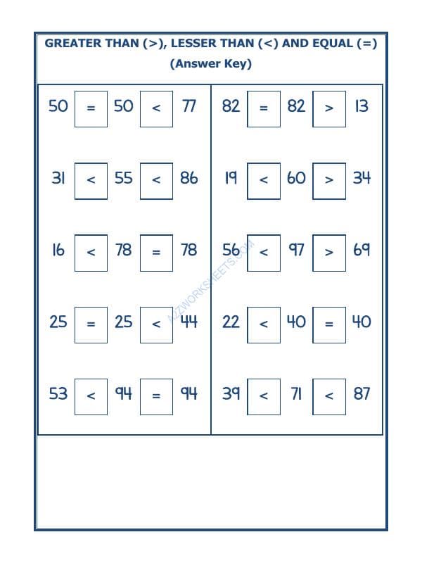 A2ZWorksheets:Maths-Numbers-Put The Sign Greater, Lesser And Equal To-31