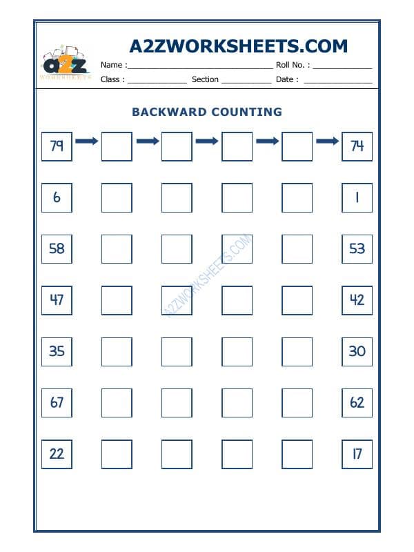 A2ZWorksheets:Maths-Numbers-Backward Counting - 01