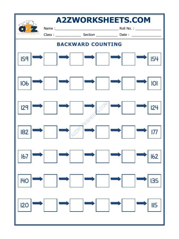 A2ZWorksheets:Maths-Numbers-Backward Counting - 06