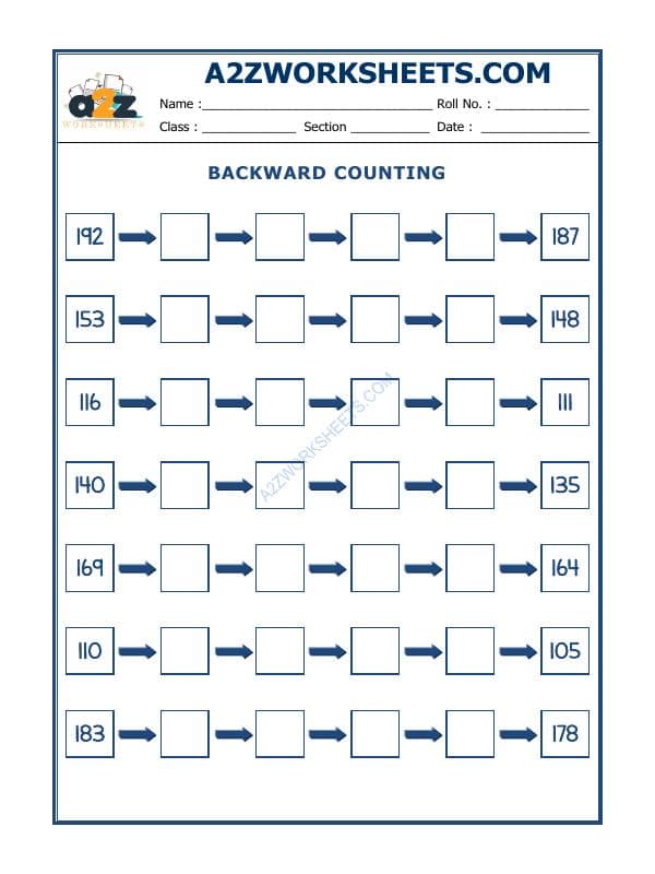 Backward Counting - 09