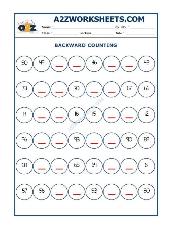 A2ZWorksheets:Maths-Numbers-Backward Counting - 14