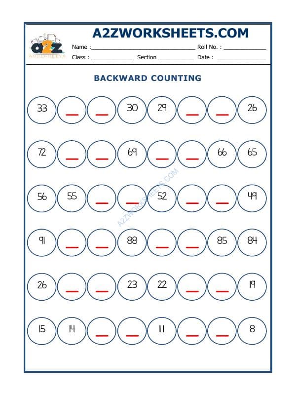 A2ZWorksheets:Maths-Numbers-Backward Counting - 20
