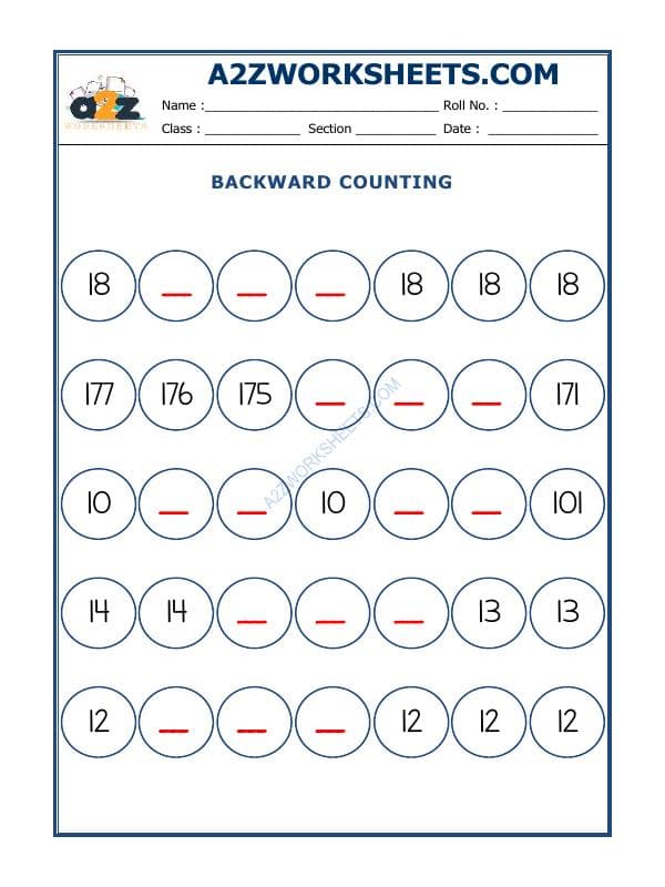 A2ZWorksheets:Maths-Numbers-Backward Counting - 33