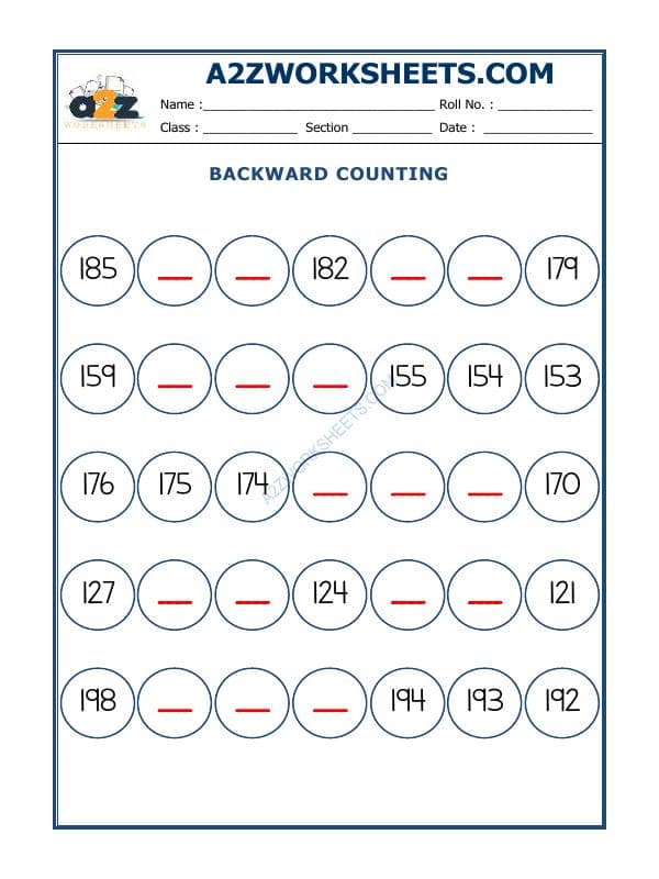 A2ZWorksheets:Maths-Numbers-Backward Counting - 37