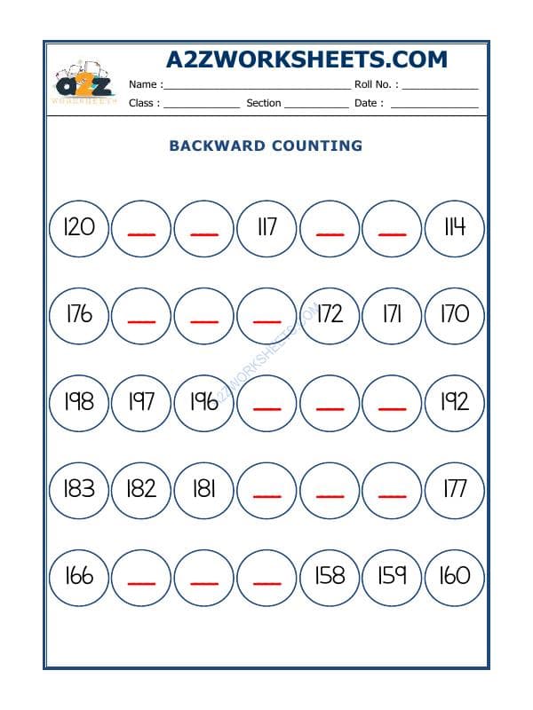 A2ZWorksheets:Maths-Numbers-Backward Counting - 38